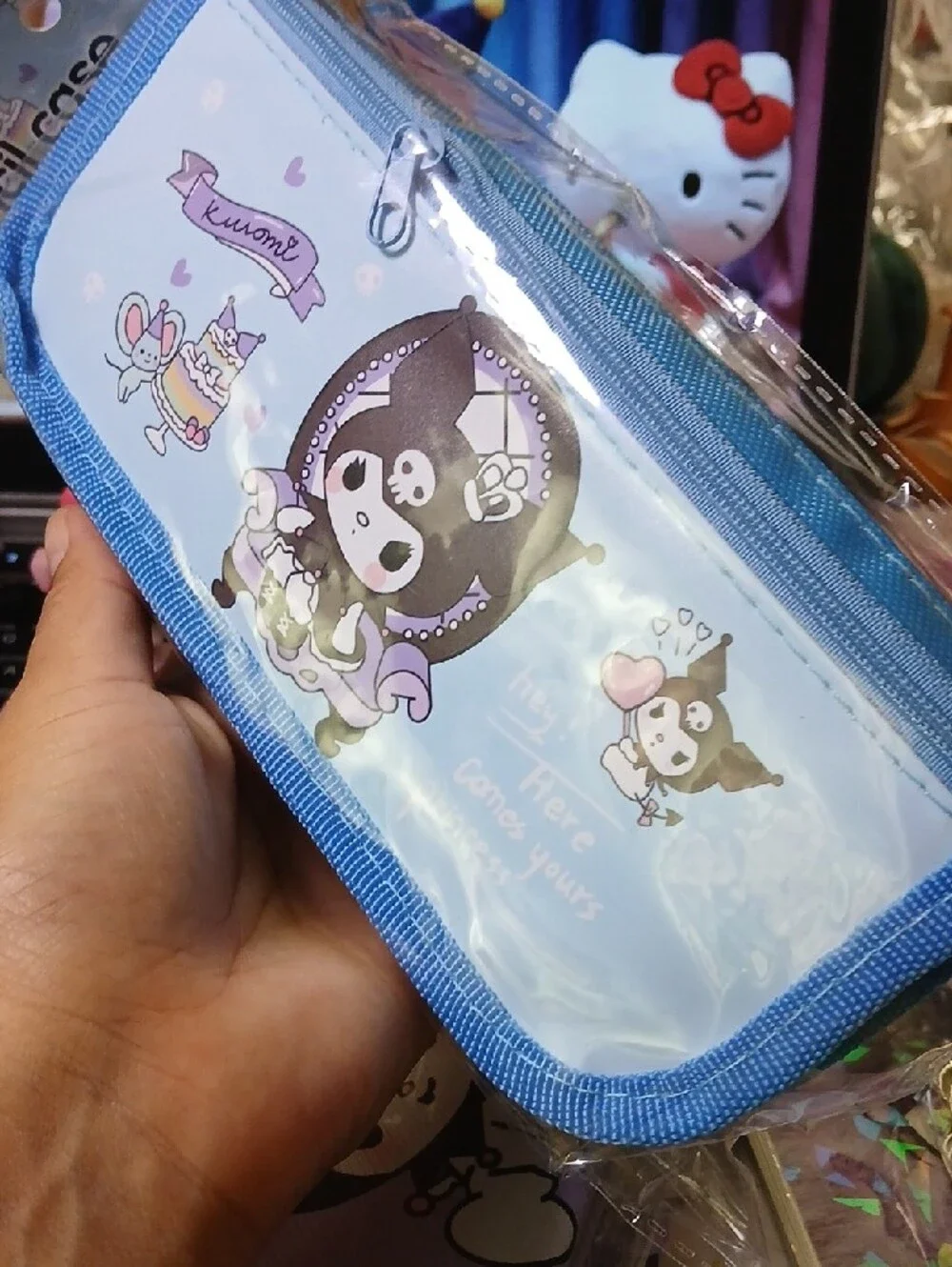 Sanrio Kuromi Light Blue Zipper Pencil Pouch